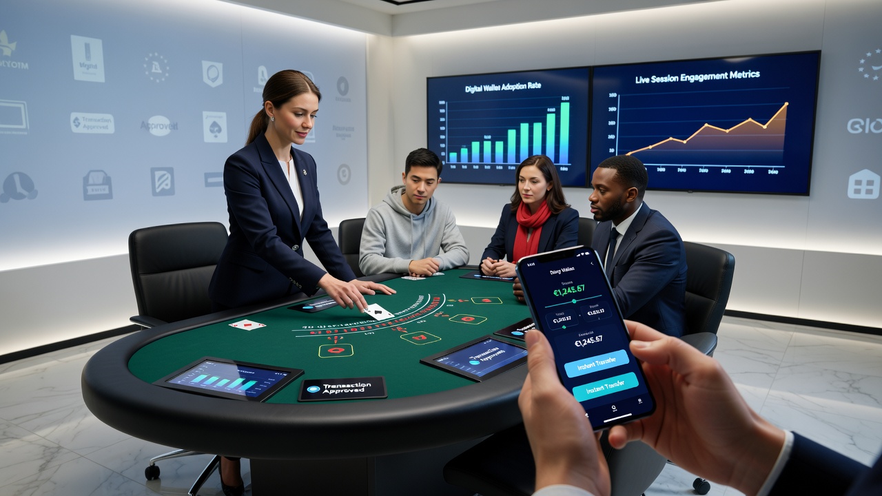 Live-Dealer-Session mit digitaler Wallet-Integration auf regulierter Plattform